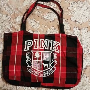 PINK Victoria's Secret Plaid Bag (reversible)